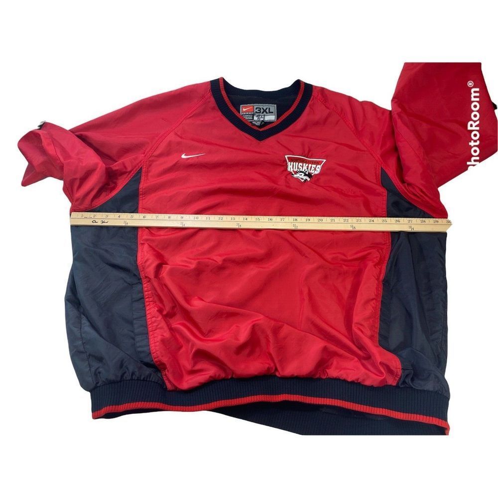 VTG Team Nike Northwestern Huskies Wind Breaker Jacket Pullover SZ 3XL Red - Picture 11 of 11